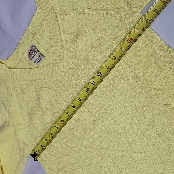 Faded Glory Cabled Sweater Women's Size L, Yellow - Picture 9 of 12